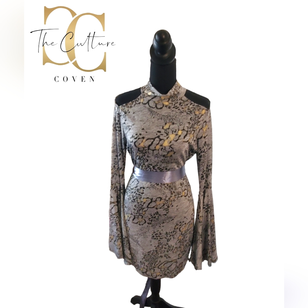 Symphony Cheetah Gold Dusted Dress
